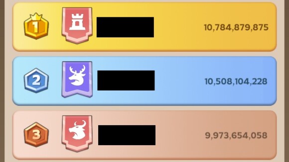 ランキング1位の同盟に強力なメンバーを集める