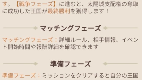 マッチングフェーズ