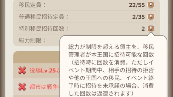 特別招待の回数に気をつける