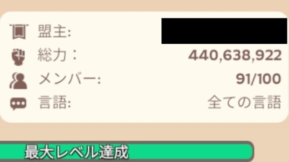 参加する同盟メンバーの合計人数が15名以上