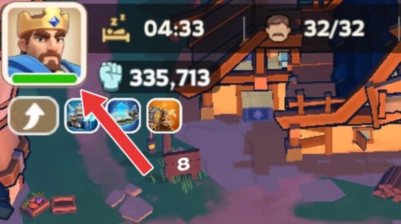 画面左上の領主アイコンを選択