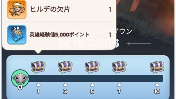 英雄の道　回数報酬