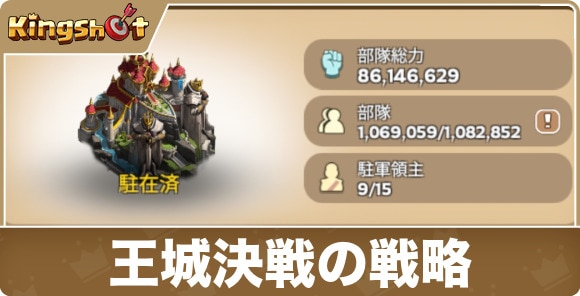 【キングショット】王城決戦の戦略