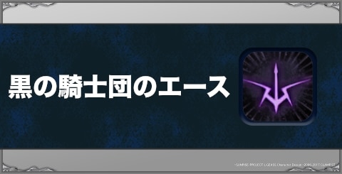 黒の騎士団のエースの効果と習得方法