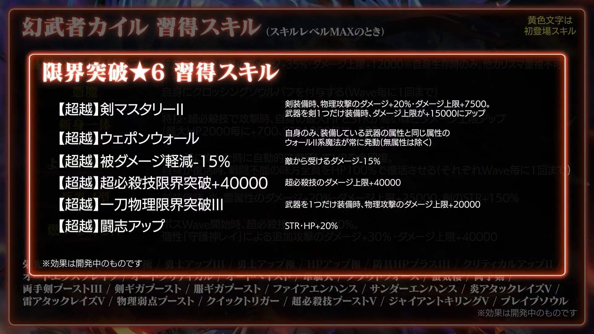 新キャラの性能