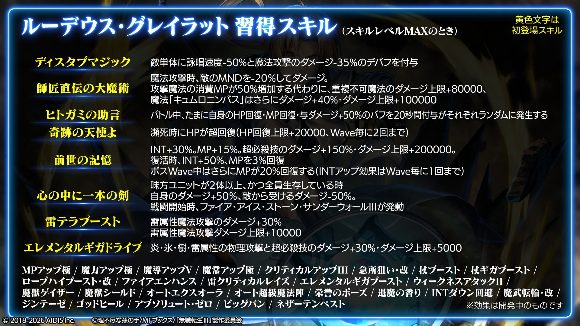 ルーデウス・グレイラットの性能