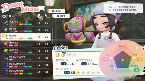 ドーナツ作りにはきのみが必要