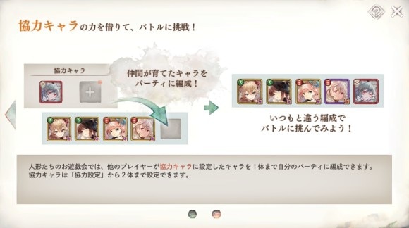 協力キャラ編成