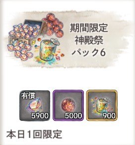 期間限定 神殿祭パック6