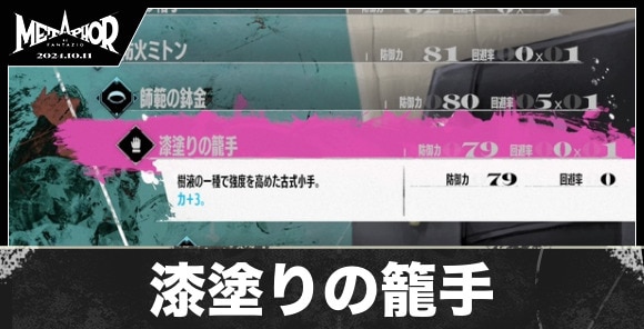 漆塗りの籠手