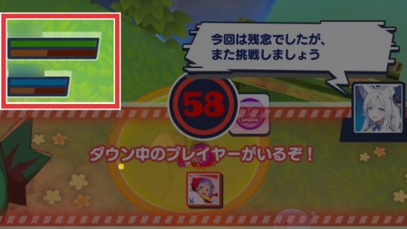 プレイヤーキャラの全滅