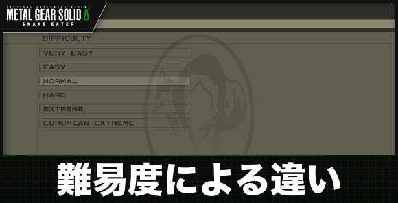 難易度による違い