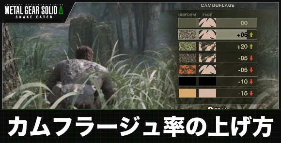 カムフラージュ率の上げ方
