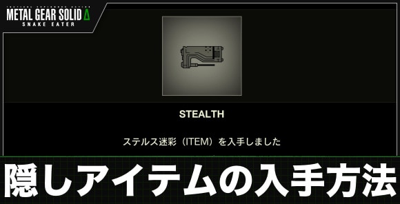 隠しアイテム(装備)の入手方法と注意点
