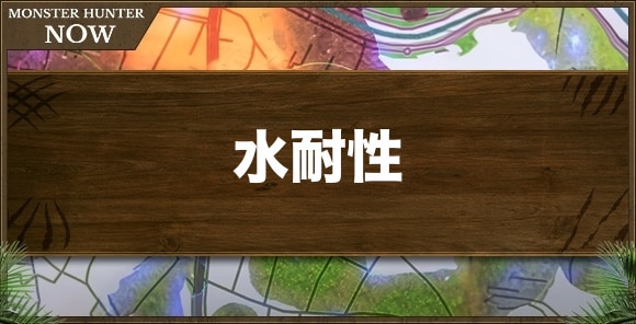 水耐性の効果と発動装備