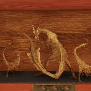 鎌鼬竜の木彫り