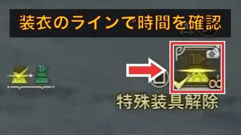 時間経過で効果が消失する