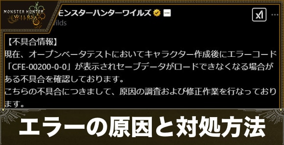 エラーの原因と対処方法