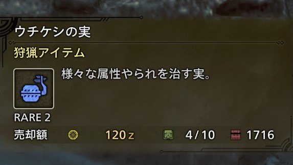 「ウチケシの実」で即解除可能