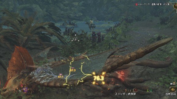 ①頭だけでなく羽や尻尾も有効部位