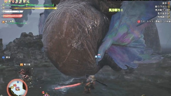 お腹の叩きつけ攻撃は早めにカウンターを準備