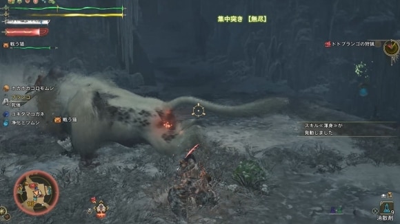 ブレス中は尻に集中弱点攻撃を行う