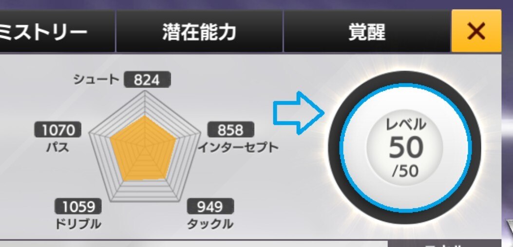 選手のレベルアップ