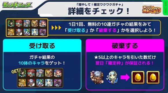 増やして！確定ワクワクガチャ　詳細