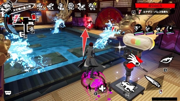 右の陸地で雑魚敵を倒す
