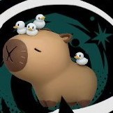 カピバラくんとアヒル