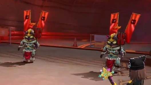 部屋の中に入るとネコショウグン×2と強制戦闘