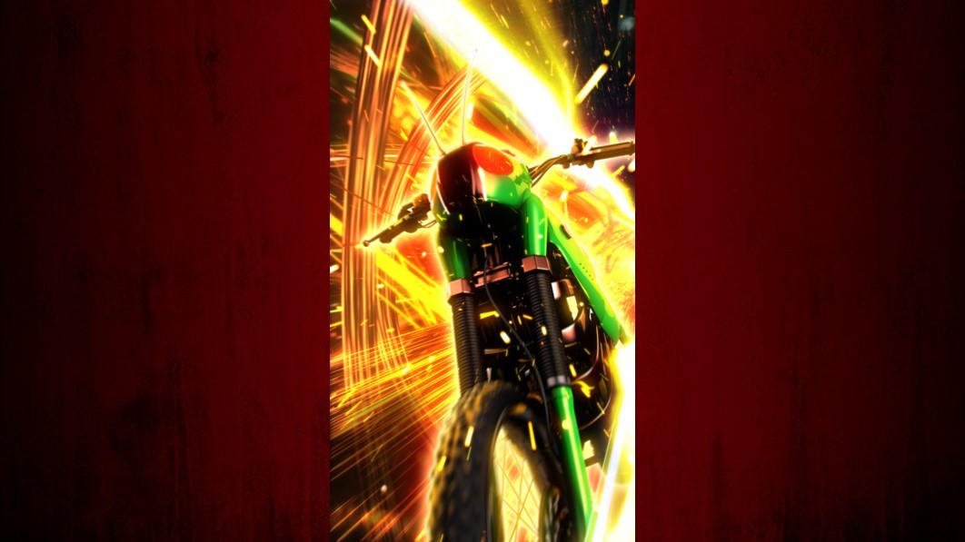 仮面ライダーブラック　バトルホッパー出現