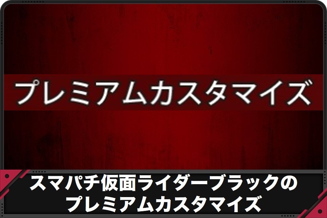 仮面ライダーブラック プレミアムカスタマイズ