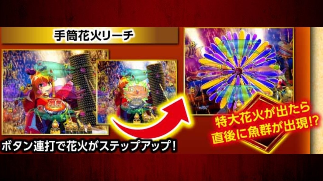 海物語極JAPAN　手筒花火リーチ