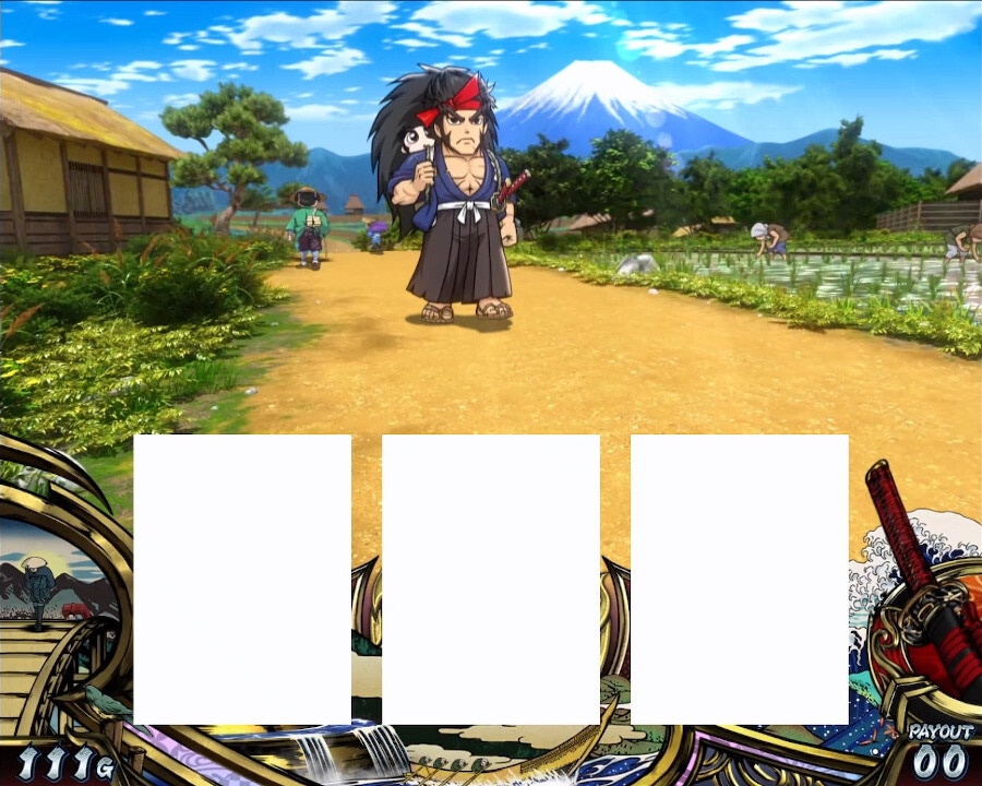 いざ番長スマスロ　刀発動時　青