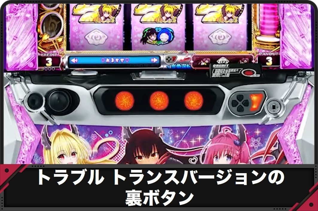 トラブルトランスバージョンの裏ボタン