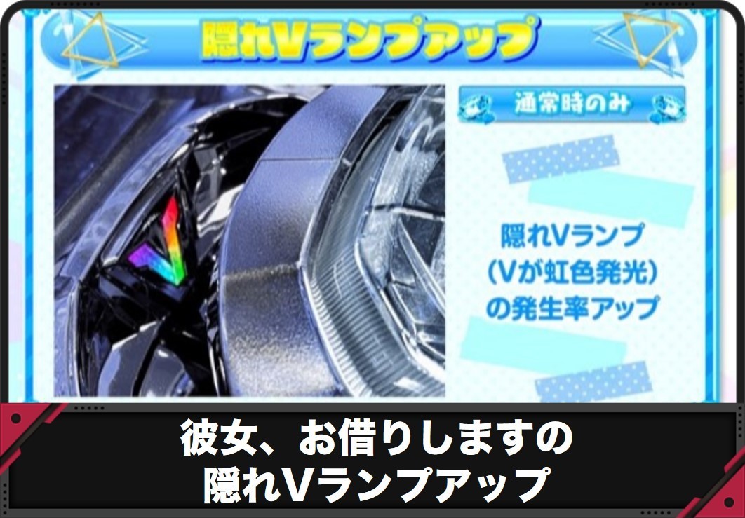 【彼女、お借りします パチンコ】隠れVランプアップ
