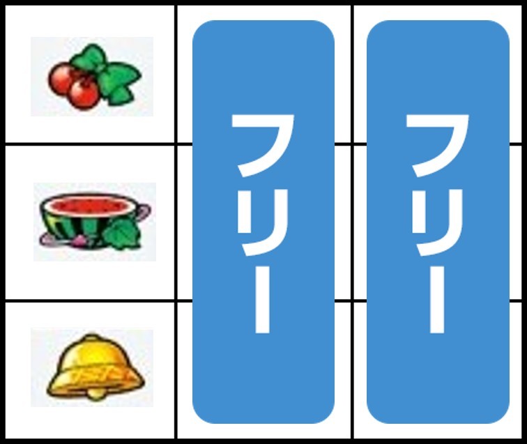 左リールにチェリー停止