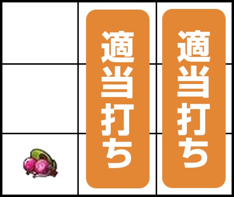 チェリー停止時はリールの停止形で種類を判別