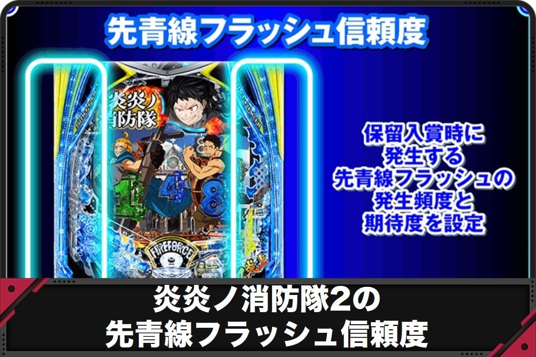 炎炎ノ消防隊2の先青線フラッシュ信頼度