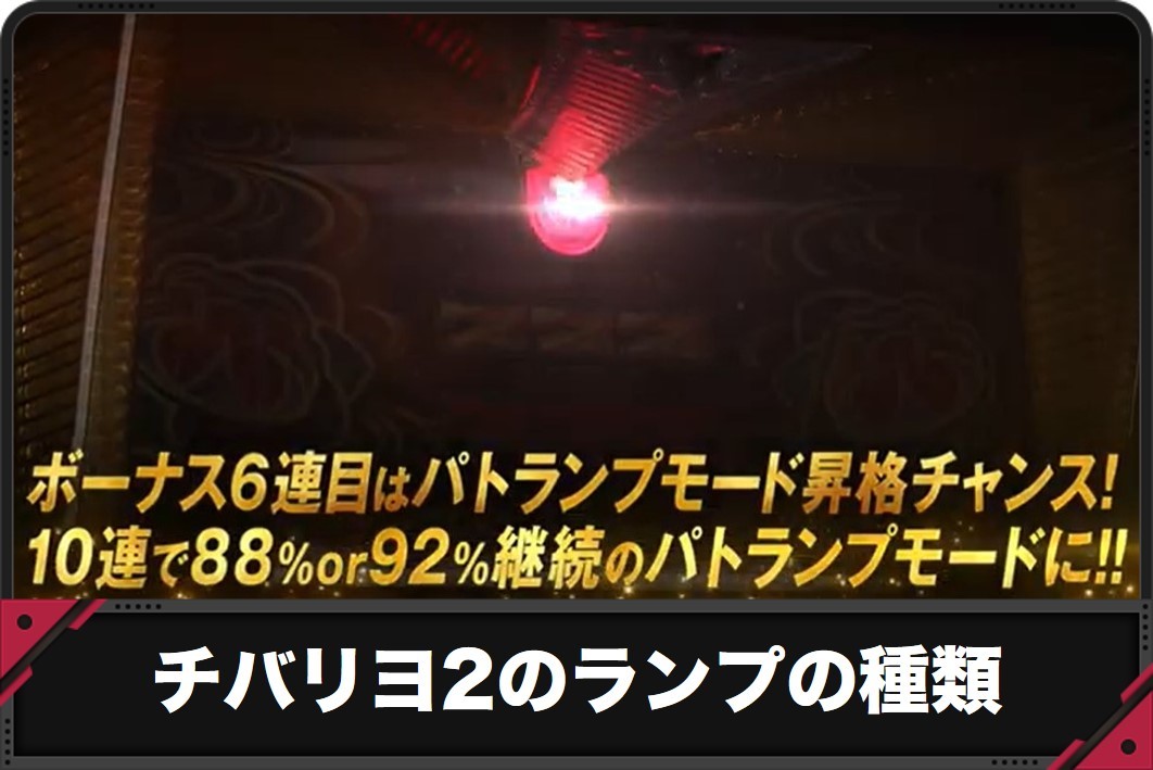【スマスロ チバリヨ2】ランプの種類と示唆内容
