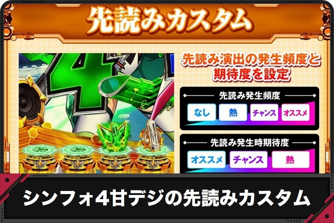 シンフォ4甘デジの先読みカスタム