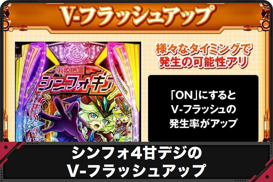 シンフォ4甘デジのV-フラッシュアップ