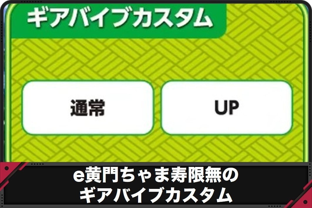 e黄門ちゃま寿限無のギアバイブカスタム