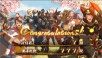 モンハンライズ　終了画面　全員集合(Congratslationns)