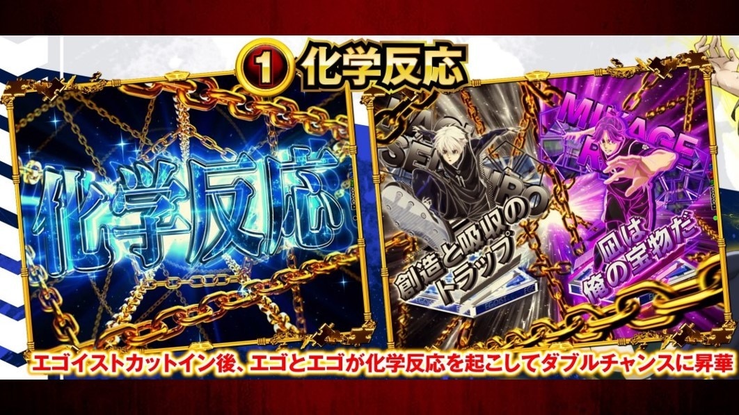 ブルーロックパチンコ(スマパチブルーロック)　キーポイント演出　化学反応
