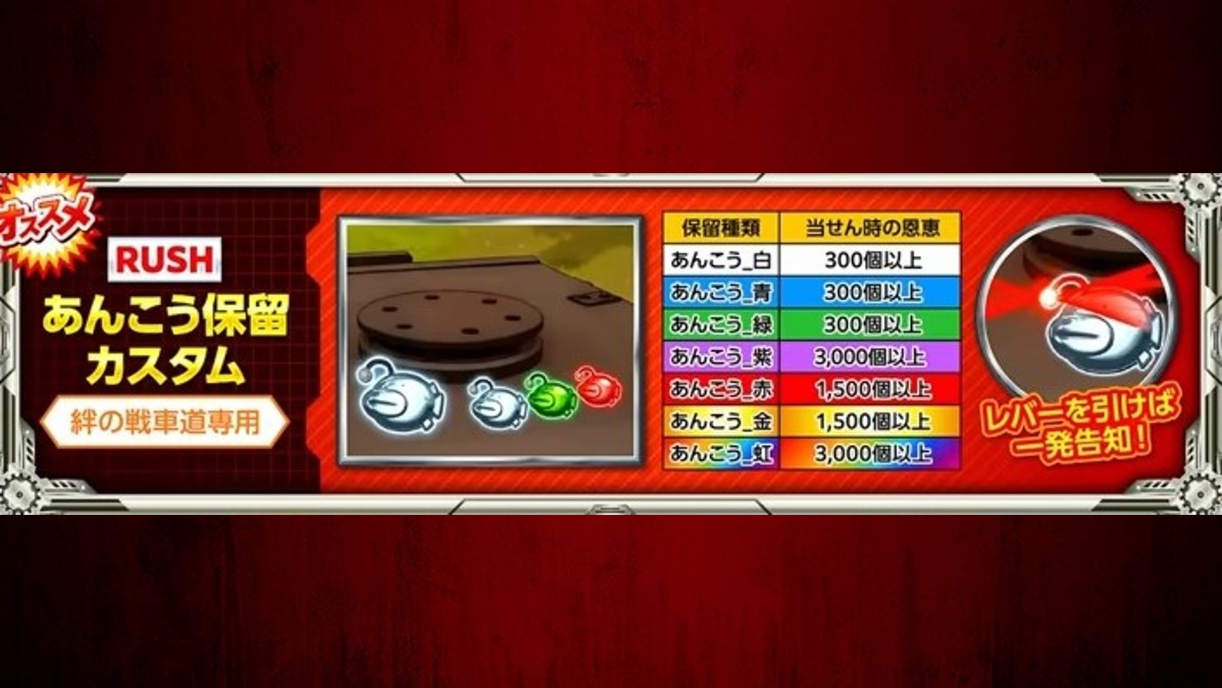 ガルパン3パチンコ　あんこう保留カスタム