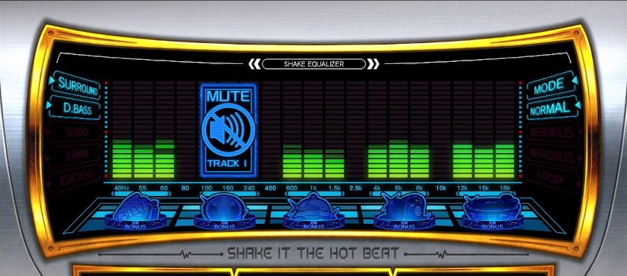 シェイクボーナストリガー(シェイクスマスロ)　EQ(イコライザー)ミュート演出　最終パネル数1