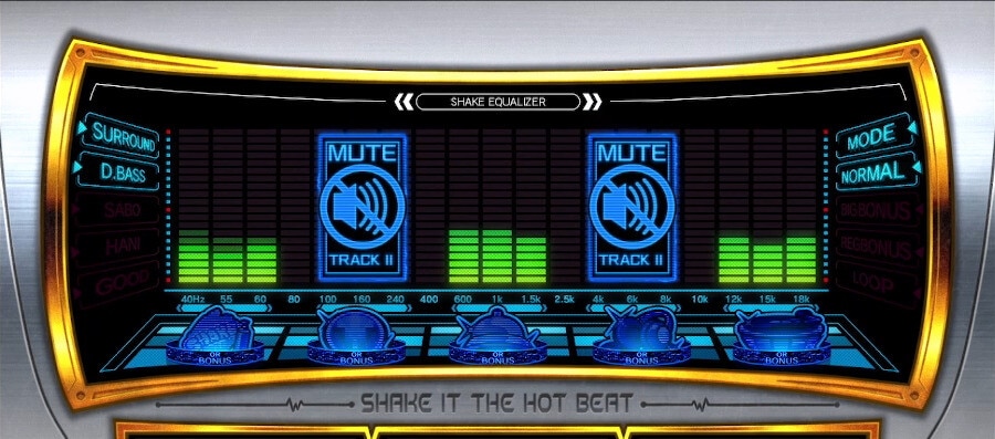 シェイクボーナストリガー(シェイクスマスロ)　EQ(イコライザー)ミュート演出　最終パネル数2