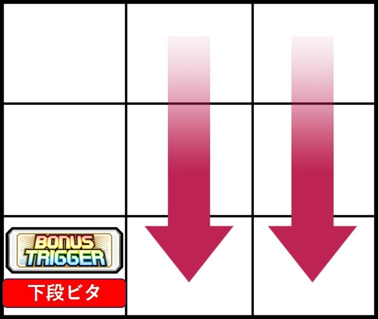 シェイクボーナストリガー(シェイクスマスロ)　ボーナス察知　左リール下段白バービタ